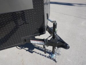 7×16 Enclosed Trailer Charcoal V-Nose Blackout Package Tandem Axle Storage - Image 9