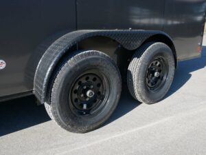 7×16 Enclosed Trailer Charcoal V-Nose Blackout Package Tandem Axle Storage - Image 10