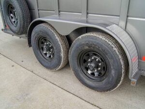 24ft Charcoal Gooseneck Livestock Trailer (2) 7K Axles - Image 12