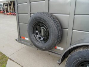 24ft Charcoal Gooseneck Livestock Trailer (2) 7K Axles - Image 13