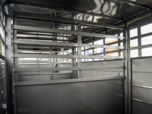 24ft Charcoal Gooseneck Livestock Trailer (2) 7K Axles - Image 14