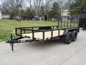 6.4×14 Straight Deck Tube Top Off Road Utility Trailer (2) 3,500lb Axles