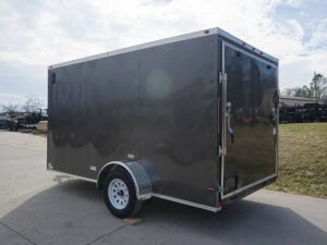 7×12 Enclosed Charcoal Trailer with Silver ATP 3500lb Axle Storage - Image 6