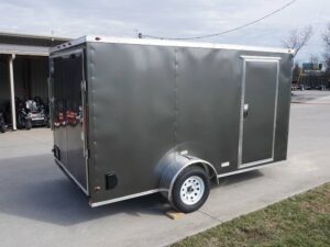 7×12 Enclosed Charcoal Trailer with Silver ATP 3500lb Axle Storage - Image 4