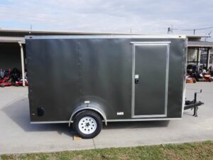 7×12 Enclosed Charcoal Trailer with Silver ATP 3500lb Axle Storage - Image 5