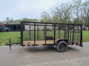 6.4×12 Dovetail Utility Trailer with 4ft Mesh Sides 3,500lb Axle - Image 3
