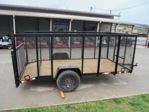 6.4×12 Dovetail Utility Trailer with 4ft Mesh Sides 3,500lb Axle - Image 6