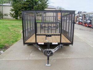 6.4×12 Dovetail Utility Trailer with 4ft Mesh Sides (2) 3,500lb Axles - Image 2