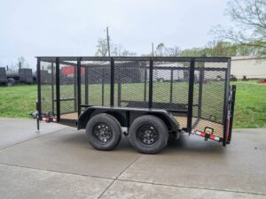 6.4×12 Dovetail Utility Trailer with 4ft Mesh Sides (2) 3,500lb Axles - Image 3
