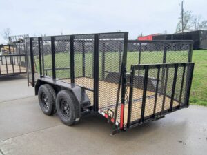 6.4×12 Dovetail Utility Trailer with 4ft Mesh Sides (2) 3,500lb Axles - Image 4