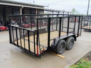 6.4×12 Dovetail Utility Trailer with 4ft Mesh Sides (2) 3,500lb Axles - Image 6