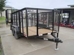 6.4×12 Dovetail Utility Trailer with 4ft Mesh Sides (2) 3,500lb Axles - Image 9