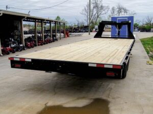 8.5×25 IBeam Gooseneck Straight Deckover Trailer (2) 7K Axles Slide Ramps 14K GVWR - Image 5