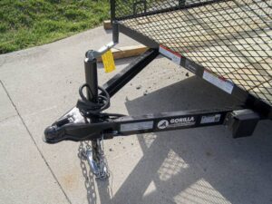6.4×20 Straight Deck Tandem Utility Trailer Mesh Sides Double Ladder Racks - Image 8