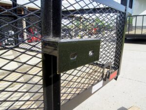 6.4×20 Straight Deck Tandem Utility Trailer Mesh Sides Double Ladder Racks - Image 14