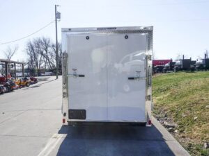 Enclosed Trailer 6′ X 12′ White V-Nose 3,500 lb. Axle Polycore Side Storage - Image 6