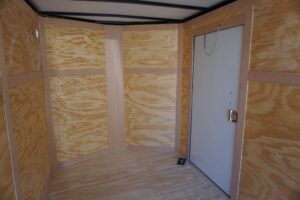 Enclosed Trailer 6′ X 12′ White V-Nose 3,500 lb. Axle Polycore Side Storage - Image 17