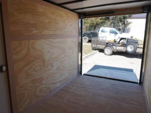 Enclosed Trailer 6′ X 12′ White V-Nose 3,500 lb. Axle Polycore Side Storage - Image 20