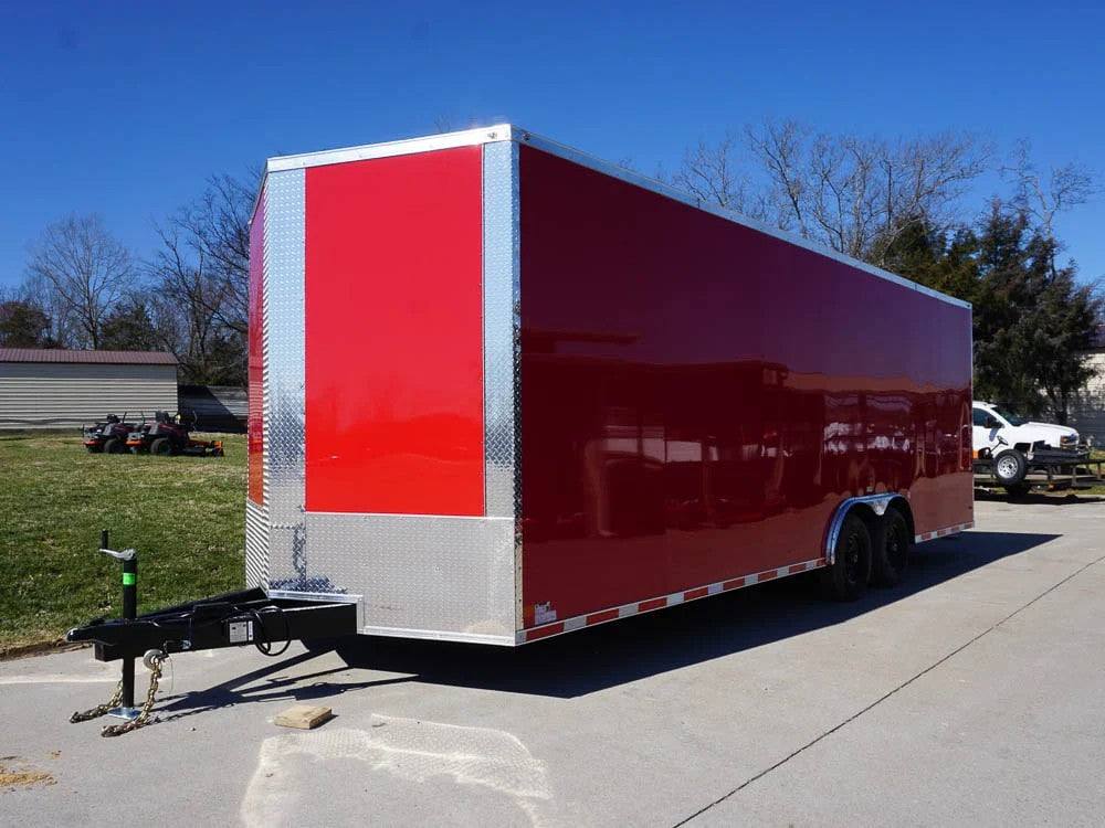 8.5×24 Red Enclosed Trailer (2) 5200lb Axles 7.5 Interior Height Storage 8.5×24 Red Enclosed Trailer (2) 5200lb Axles 7.5 Interior Height Storage - Image 1