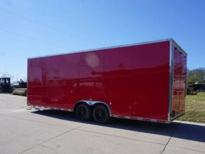 8.5×24 Red Enclosed Trailer (2) 5200lb Axles 7.5 Interior Height Storage - Image 5