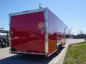 8.5×24 Red Enclosed Trailer (2) 5200lb Axles 7.5 Interior Height Storage - Image 8