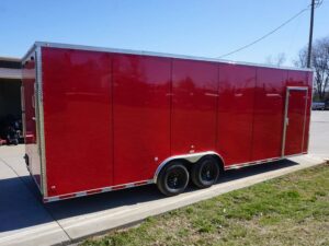 8.5×24 Red Enclosed Trailer (2) 5200lb Axles 7.5 Interior Height Storage - Image 7
