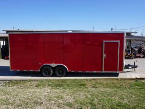 8.5×24 Red Enclosed Trailer (2) 5200lb Axles 7.5 Interior Height Storage - Image 6