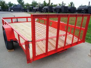 6.4×12 Powder Coated Dovetail Utility Trailer With Gate 3500lb Axle - Image 17