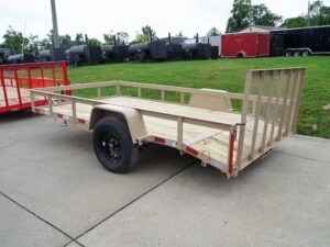 6.4×12 Powder Coated Dovetail Utility Trailer With Gate 3500lb Axle - Image 18