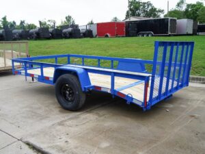 6.4×12 Powder Coated Dovetail Utility Trailer With Gate 3500lb Axle - Image 20