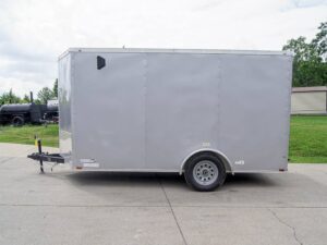 7×12 Silver Frost V-Nose Enclosed Trailer 3,500lb Axles - Image 4