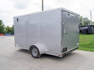 7×12 Silver Frost V-Nose Enclosed Trailer 3,500lb Axles - Image 7