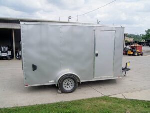 7×12 Silver Frost V-Nose Enclosed Trailer 3,500lb Axles - Image 5