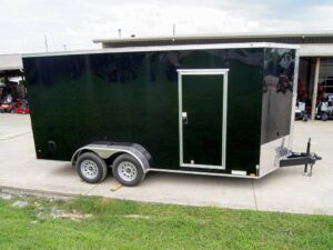 7×16 Black V-Nose Enclosed Storage Trailer (2) 3,500lb Axles - Image 5