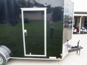 7×16 Black V-Nose Enclosed Storage Trailer (2) 3,500lb Axles - Image 14