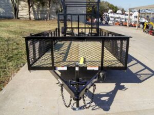 6.4×14 Straight Deck Utility Trailer 2ft Mesh Sides (2) 3500lb Axles 7K GVWR - Image 3