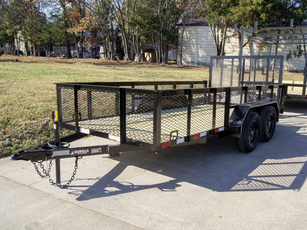 6.4×14 Straight Deck Utility Trailer 2ft Mesh Sides (2) 3500lb Axles 7K GVWR 6.4×14 Straight Deck Utility Trailer 2ft Mesh Sides (2) 3500lb Axles 7K GVWR - Image 1