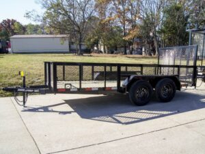 6.4×14 Straight Deck Utility Trailer 2ft Mesh Sides (2) 3500lb Axles 7K GVWR - Image 4