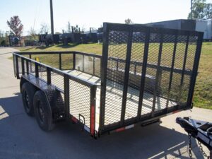 6.4×14 Straight Deck Utility Trailer 2ft Mesh Sides (2) 3500lb Axles 7K GVWR - Image 6