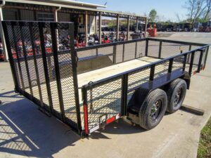 6.4×14 Straight Deck Utility Trailer 2ft Mesh Sides (2) 3500lb Axles 7K GVWR - Image 7