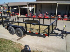6.4×14 Straight Deck Utility Trailer 2ft Mesh Sides (2) 3500lb Axles 7K GVWR - Image 2