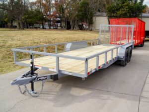 7×20 Tube Top Dovetail Utility Trailer (2) 3500lb Axles - Image 2