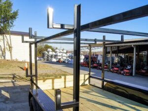 6.4×12 Straight Deck Utility Trailer 4.5ft Ladder Racks (2) 3,500lb Axles - Image 8