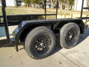 6.4×12 Straight Deck Utility Trailer 4.5ft Ladder Racks (2) 3,500lb Axles - Image 10