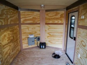 7×14 Black V-Nose Enclosed Trailer Blkout Pkg (2) 3,500lb Axles Elec Pkg - Image 10