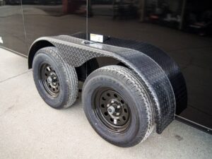 7×14 Black V-Nose Enclosed Trailer Blkout Pkg (2) 3,500lb Axles Elec Pkg - Image 18