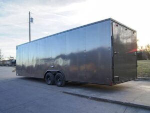 8.5×28 V-Nose Enclosed Trailer Black Out Package (2) 5,200lb Axles - Image 3