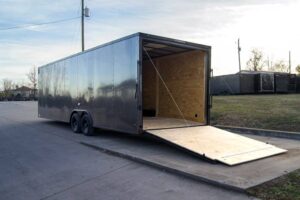 8.5×28 V-Nose Enclosed Trailer Black Out Package (2) 5,200lb Axles - Image 15