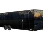 8.5×24 Black V-Nose Enclosed Trailer Blackout Pkg (2) 5,200lb Axles