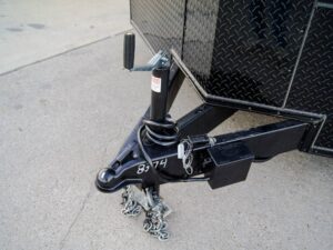 8.5×24 Black V-Nose Enclosed Trailer Blackout Pkg (2) 5,200lb Axles - Image 8